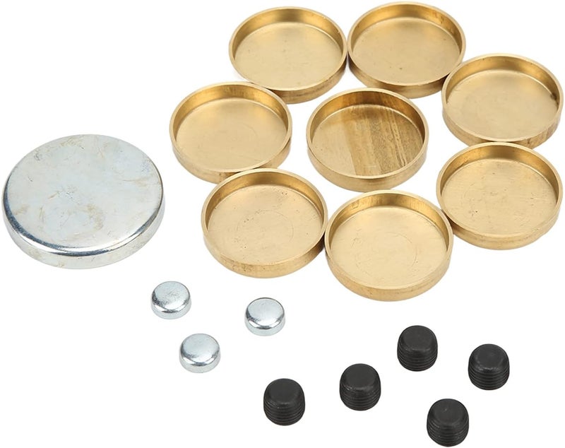 Camrusic Engine Freeze Plug Kit Brass Freeze Frost Expansion Plug Parts MPE-100BR Compatible with Chevy Small Block 283ci 305ci 327ci 350ci 1957-1997 - Image 5